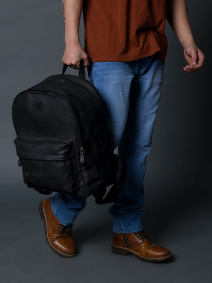 Walter Black Leather Daypack