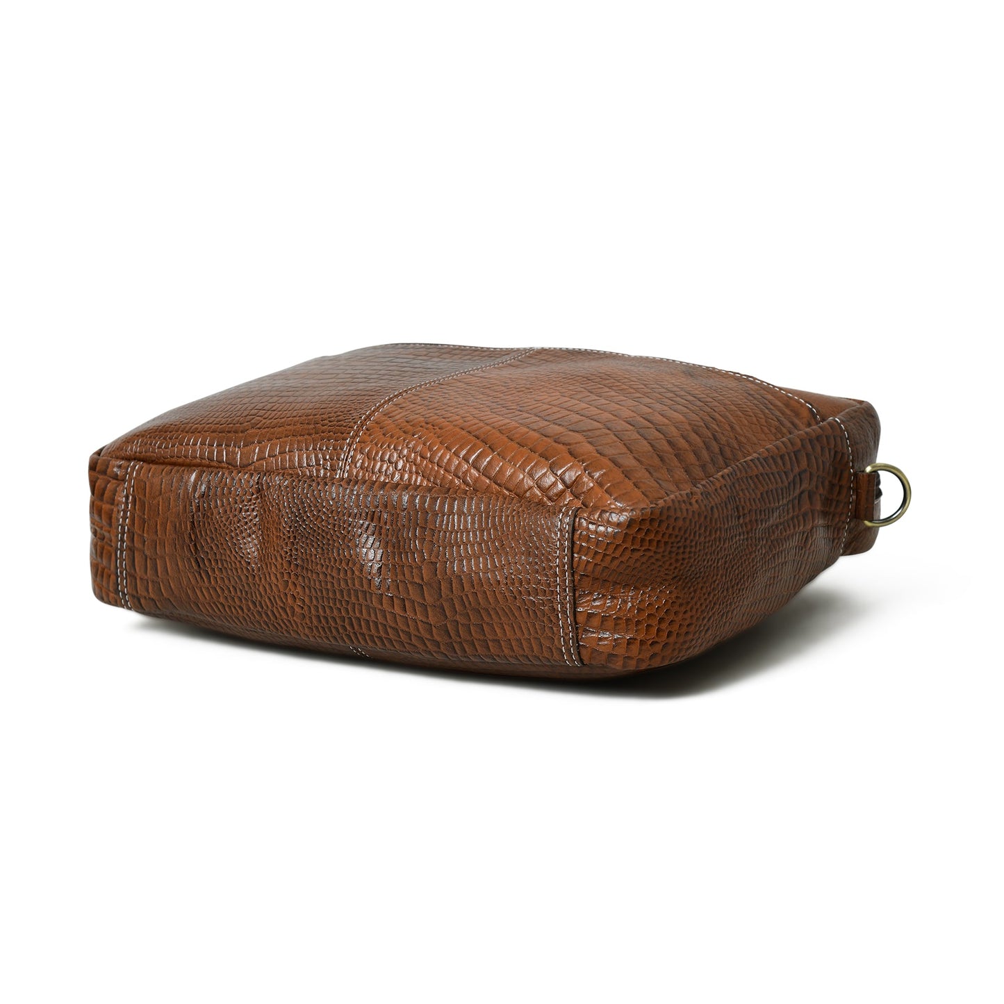 Laurent Leather Briefcase- Brown