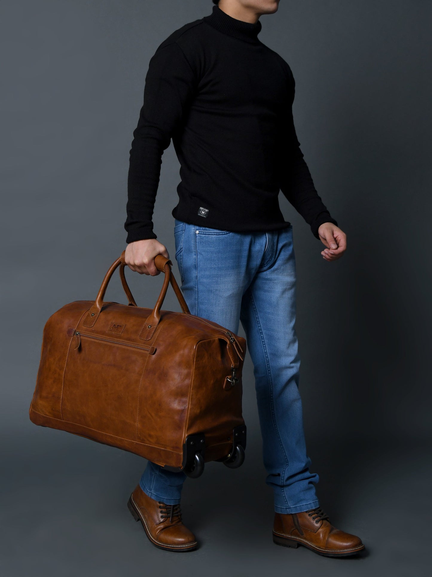 Harbor Leather Trolly Carry-On