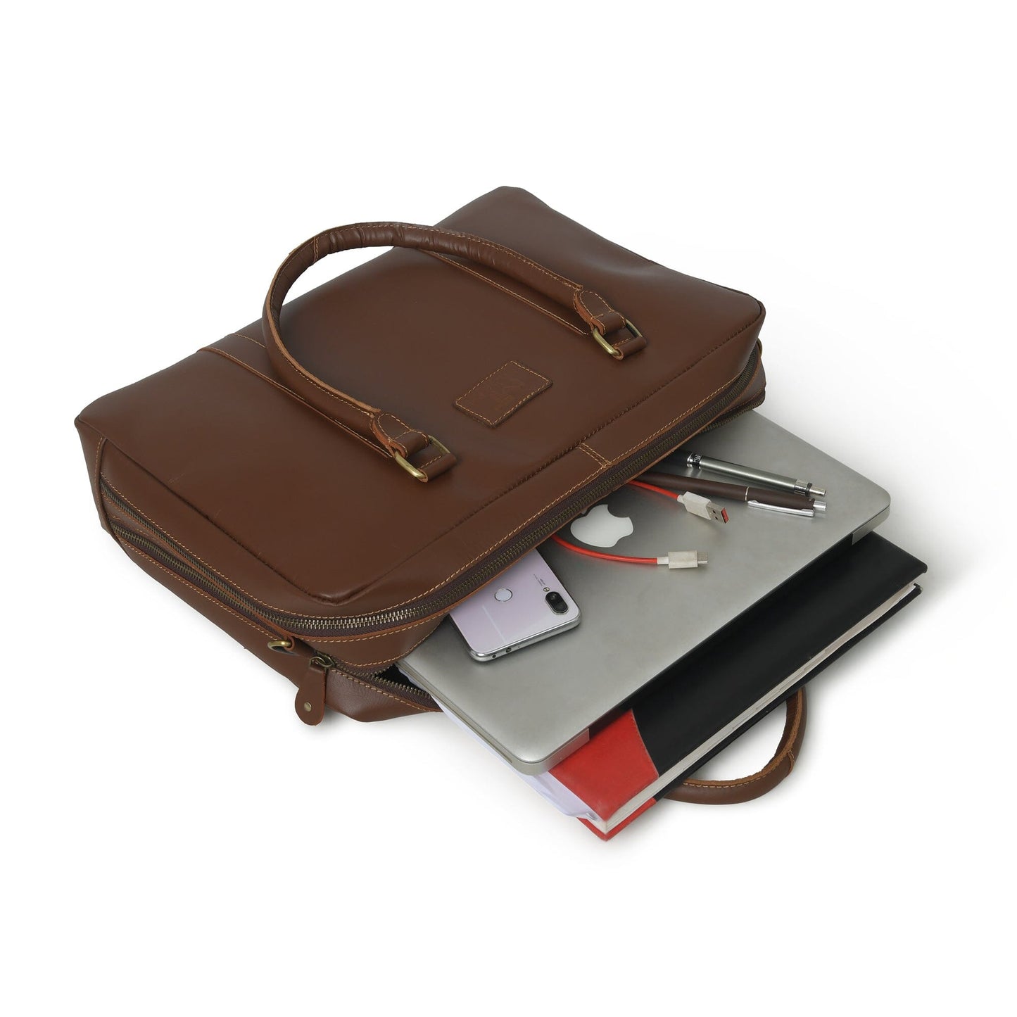  Leather Laptop Office Briefcase