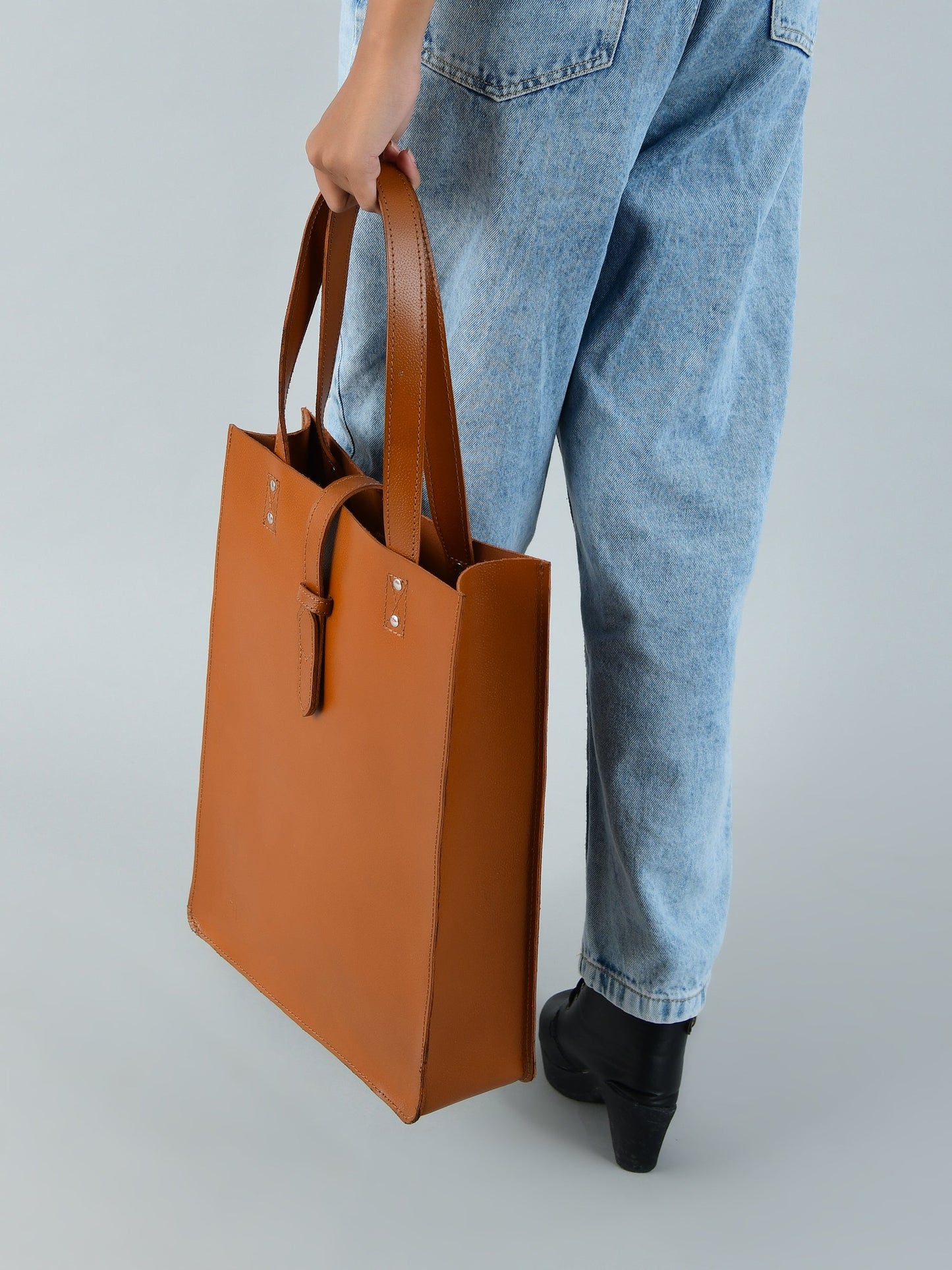 Chestnut Elegance Leather Tote