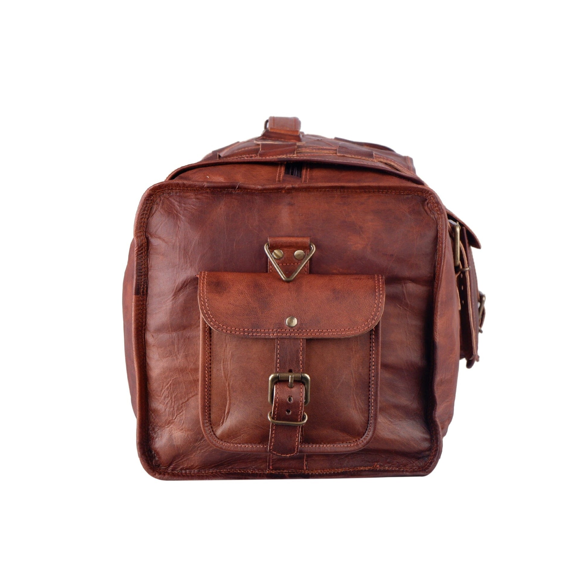 mens leather duffle bag