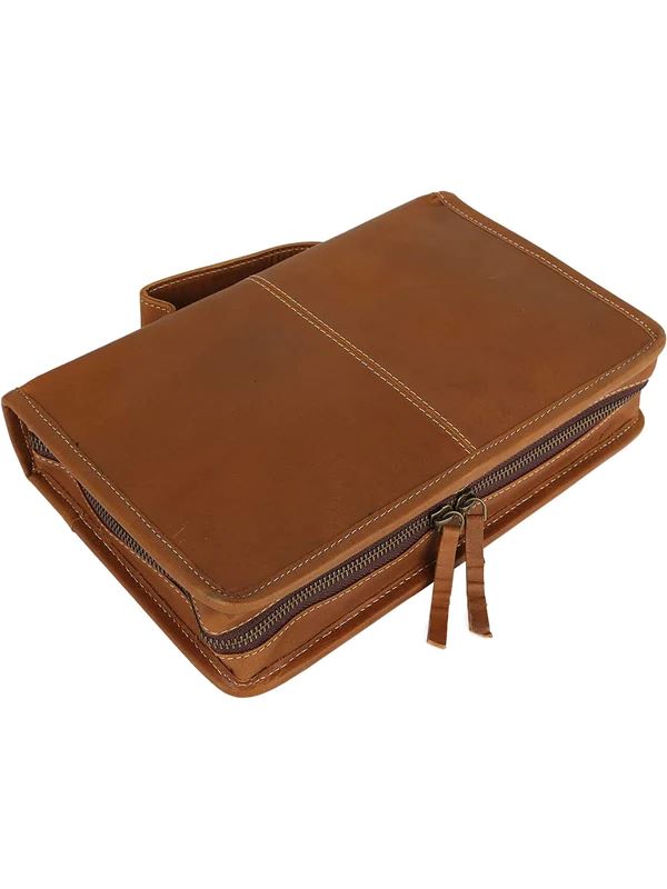 Classic Bible Leather Cover - Tan