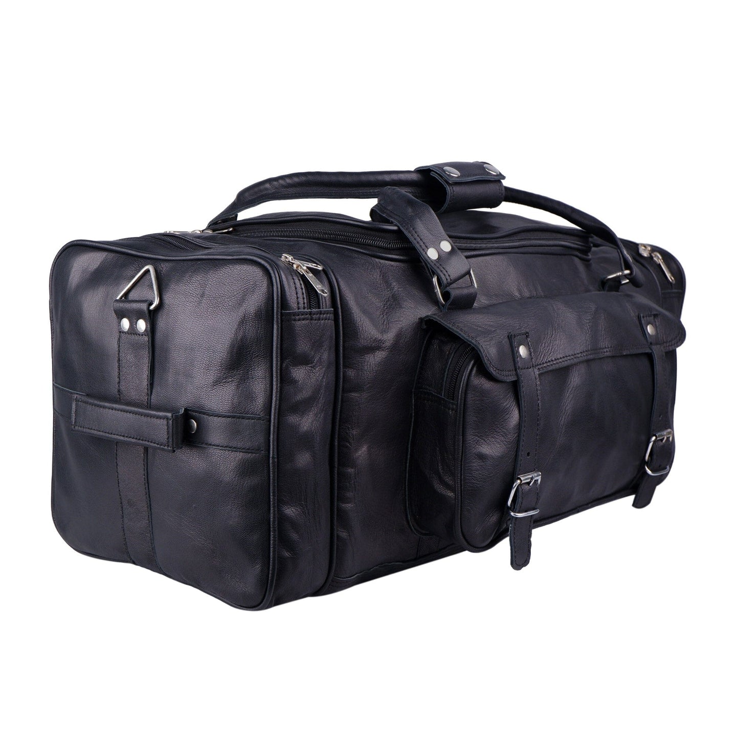 men's leather duffle bag