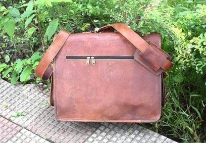 Vintage Large Leather Messenger Bag Classy Leather Bags 