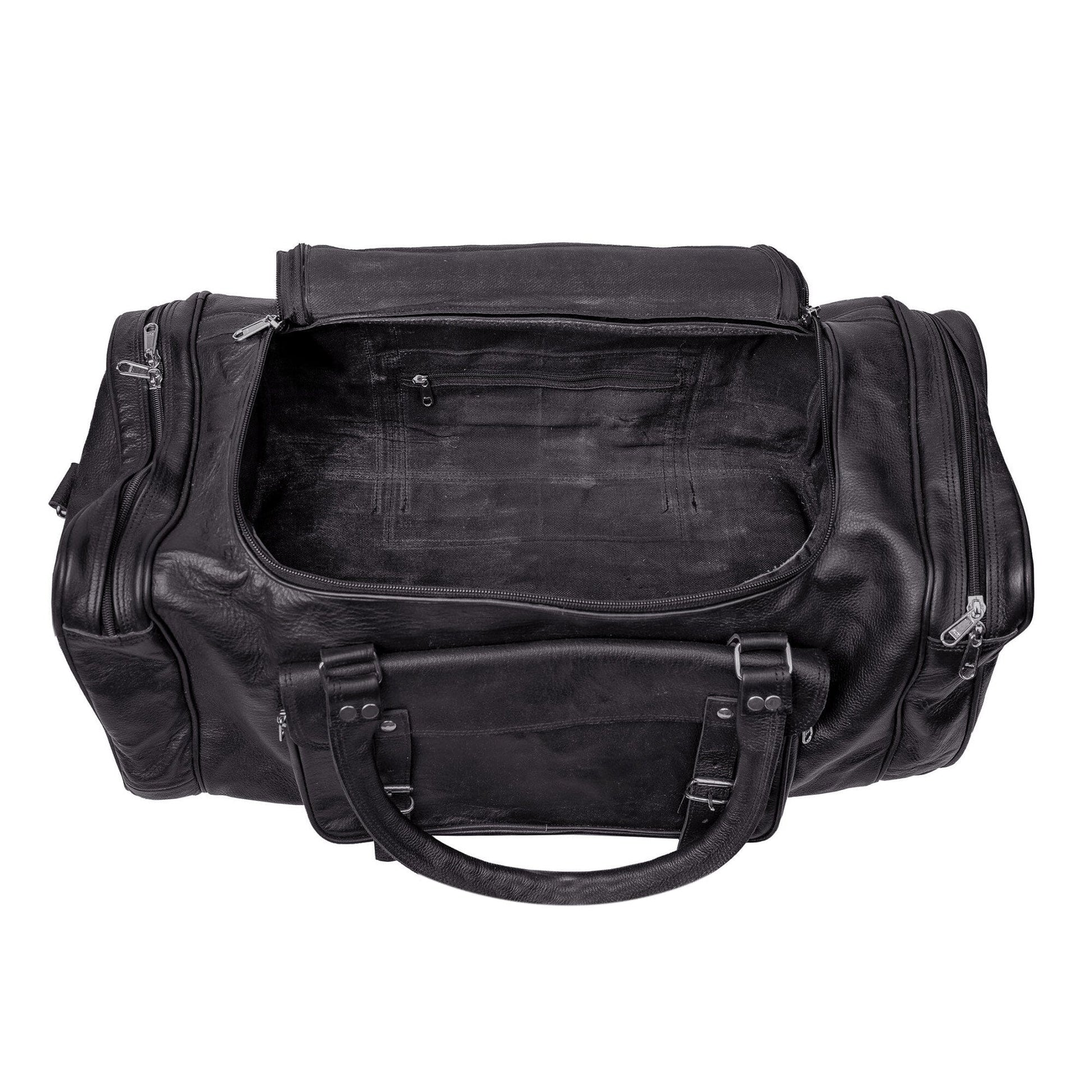 men's leather duffle bag