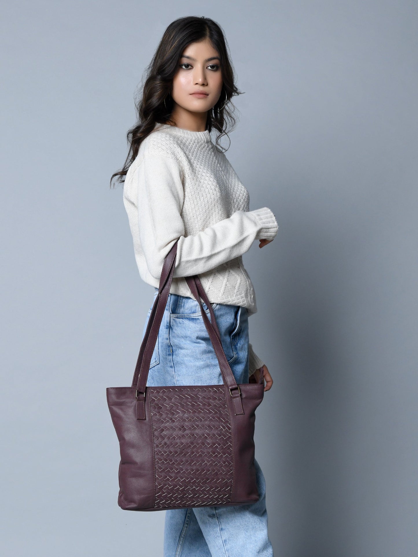 Cocoa Infusion Tote Leather Bag