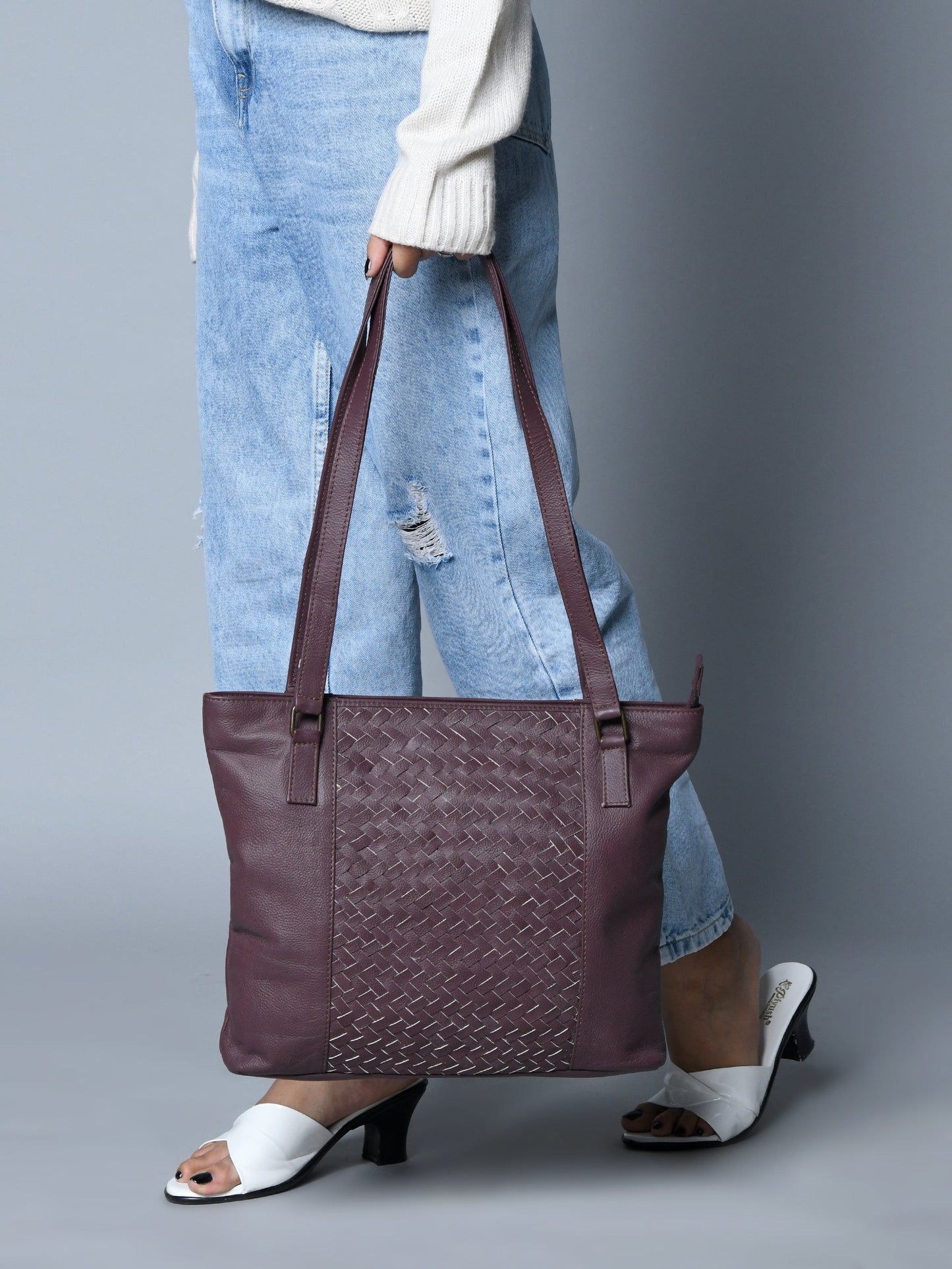 Cocoa Infusion Tote Leather Bag