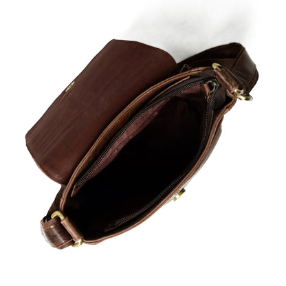 Brown Leather Crossbody Bag