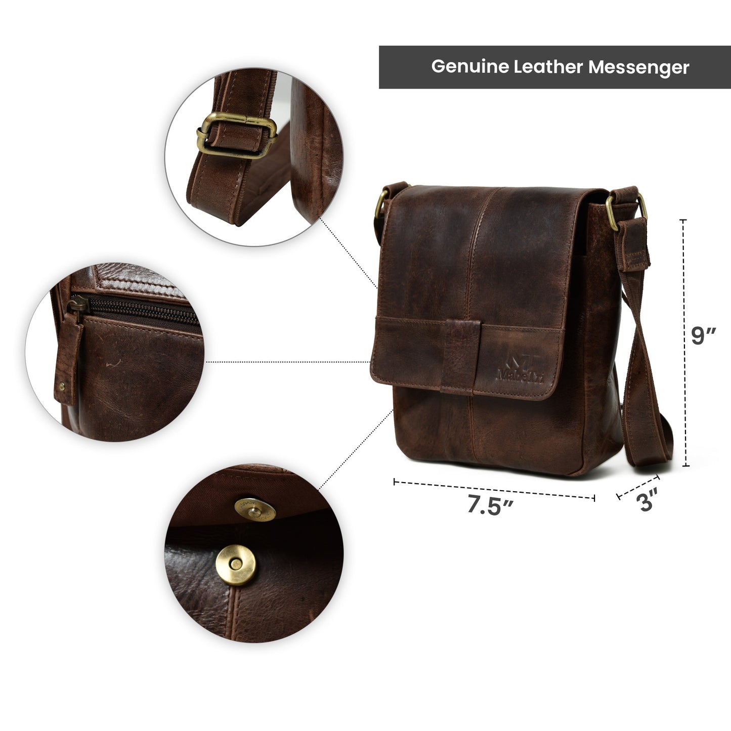 Brown Leather Crossbody Bag