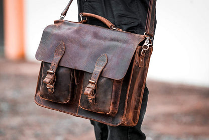 buy leather mens laptop messenger briefcases bags