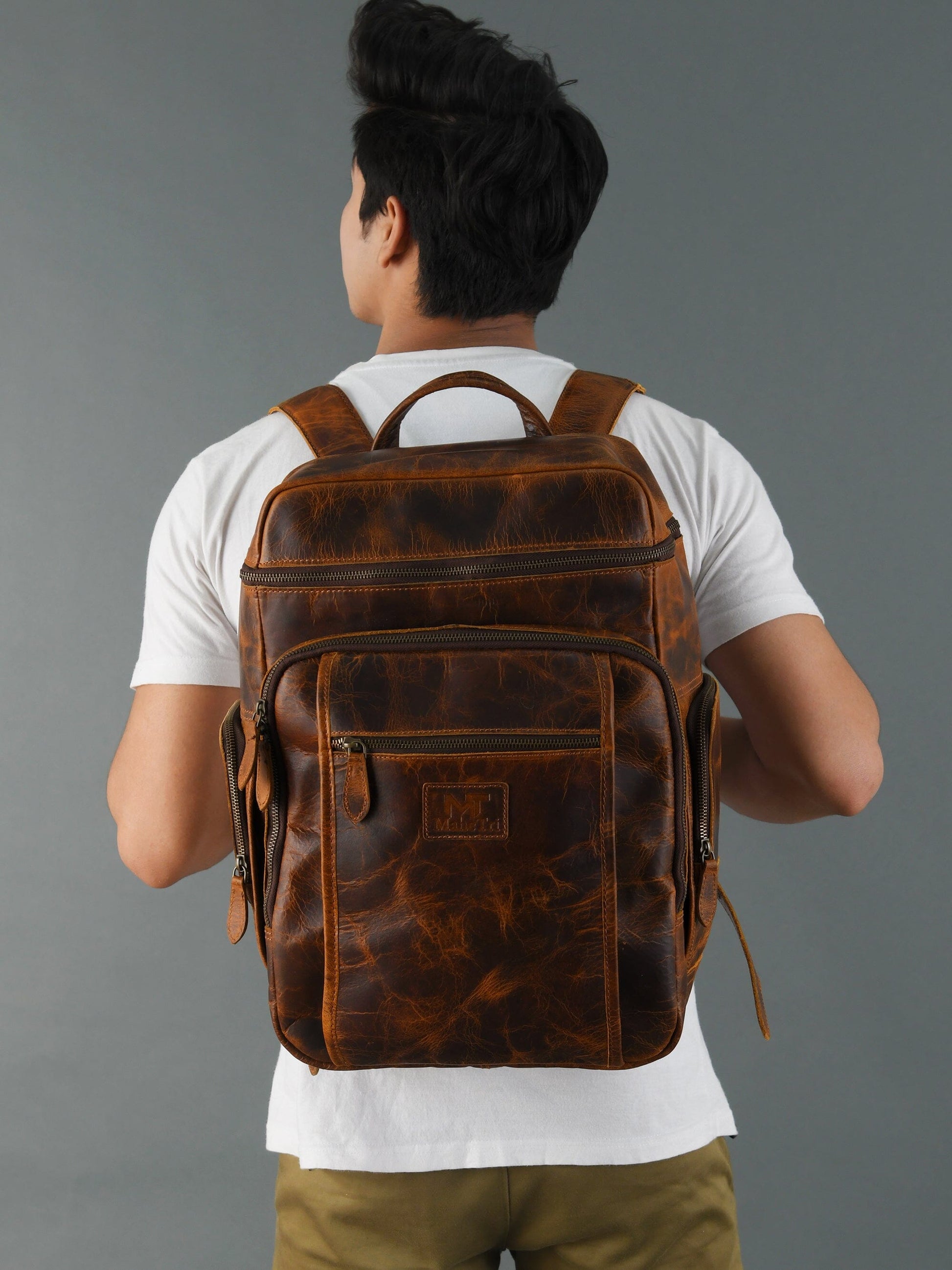  Leather Travel Backpack