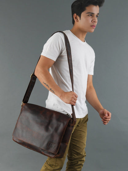 Leather Messenger Bag