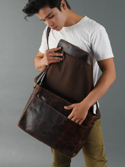 Leather Messenger Bag