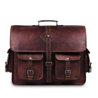 designer leather laptop messenger bag