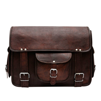 black leather messenger bag for men