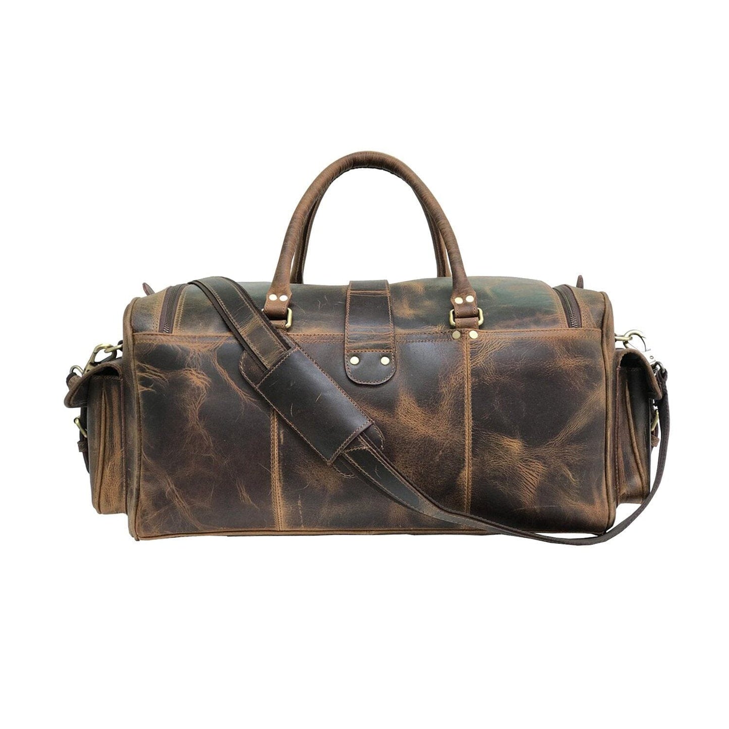 Roosevelt Buffalo Leather Travel Weekender Duffle Bag Classy Leather Bags 