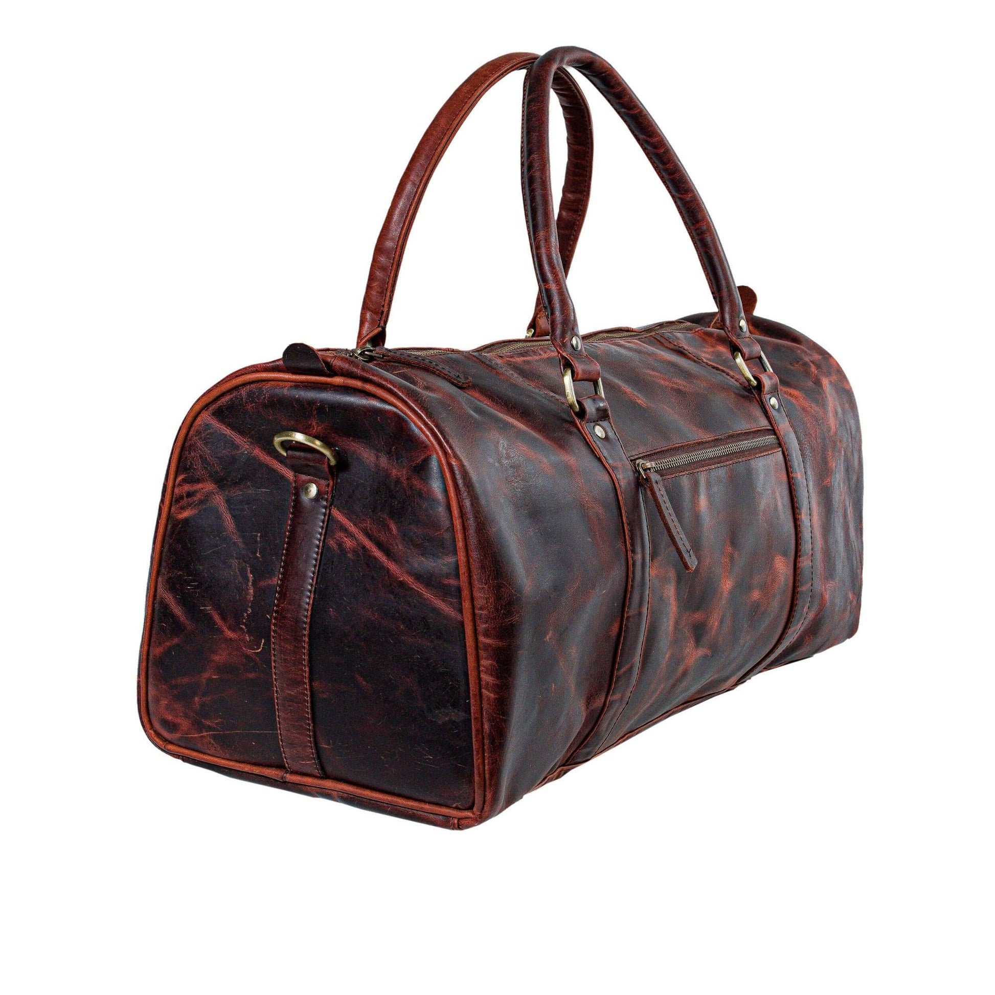 Buffalo Leather Weekender Duffle Bag Brown Classy Leather Bags 