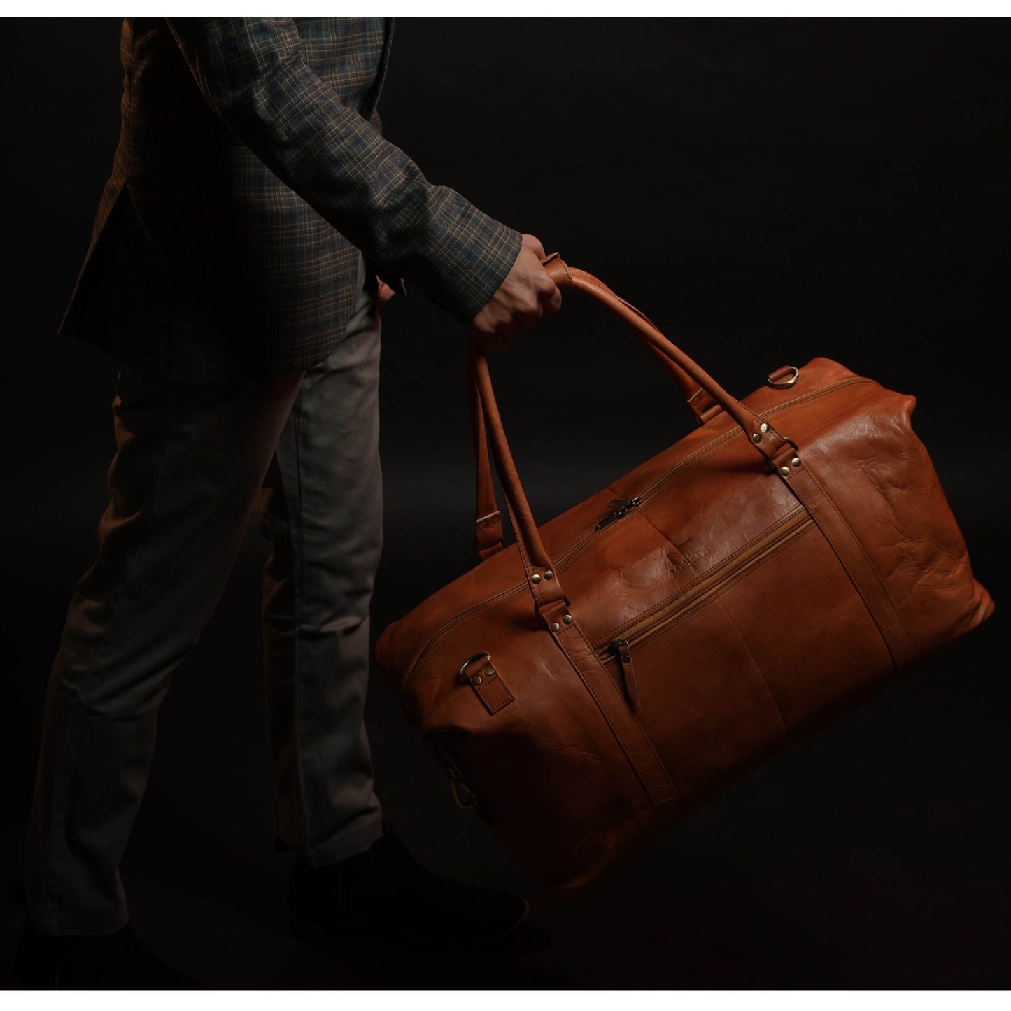 Chicago Leather Weekender Travel Bag