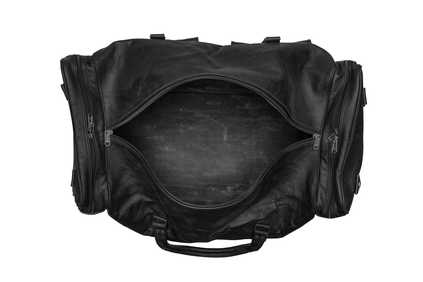 Oversized Black Leather Duffel Weekender Travel Bag Classy Leather Bags 