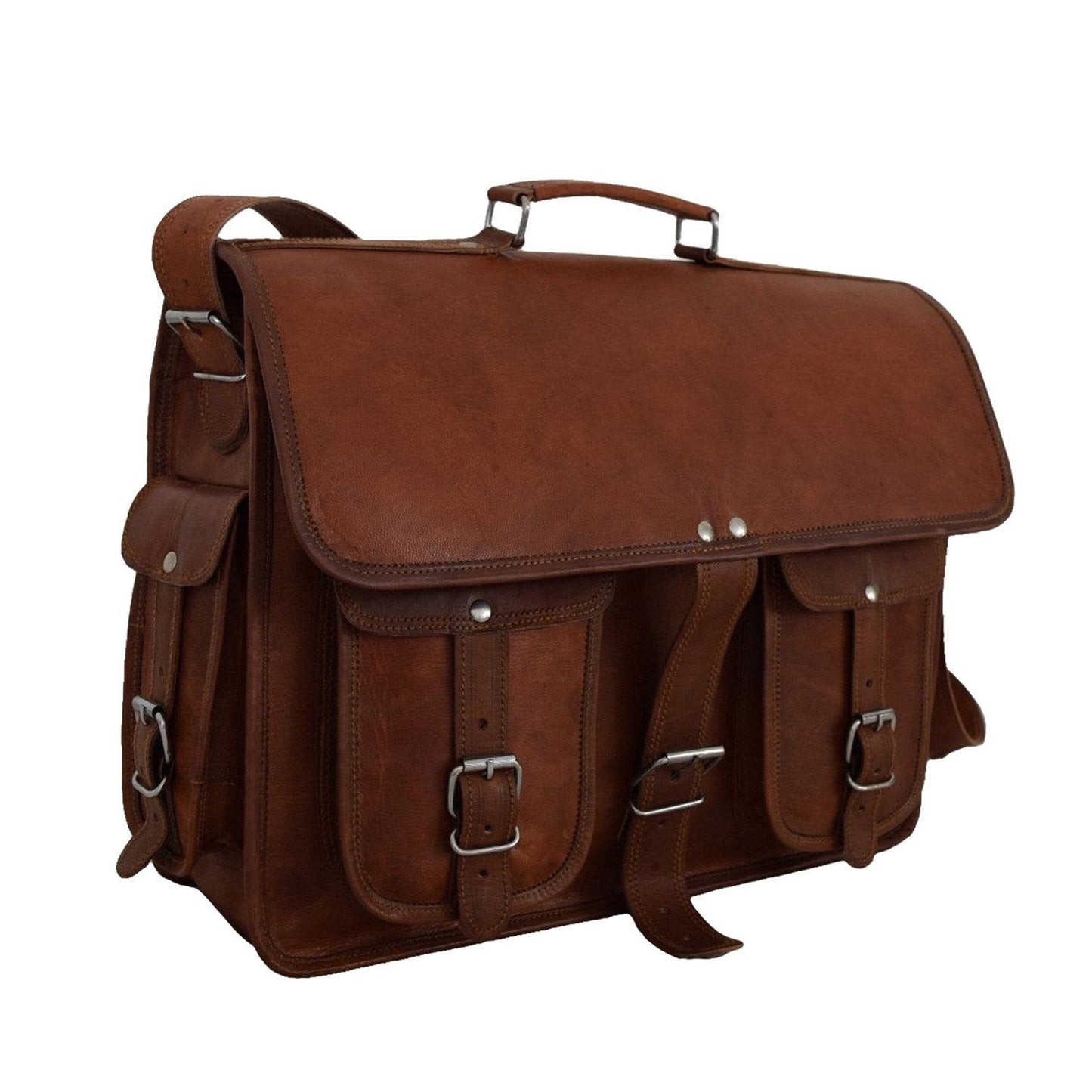 cheap brown leather messenger bag