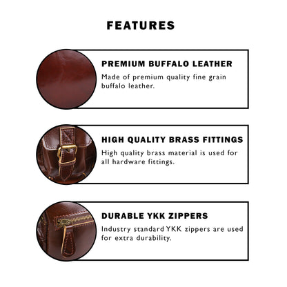 brown leather laptop briefcase bag online in USA