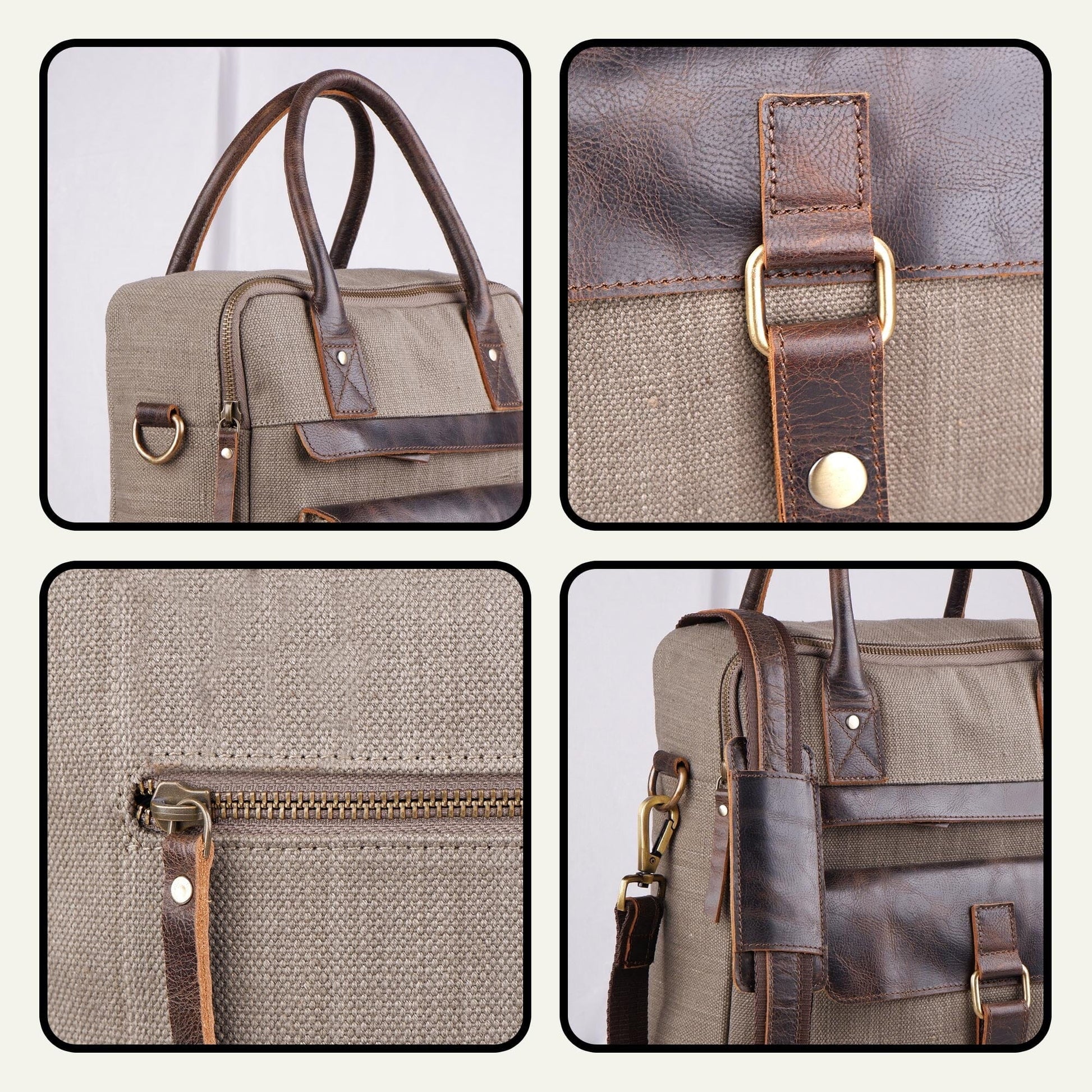 Buy Canvas bags with leather handles in USA