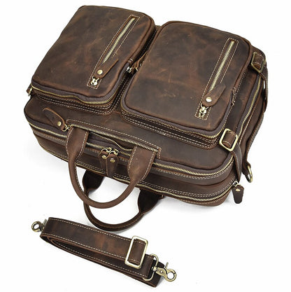 Dublin Leather Backpack Briefcase 2-in-1