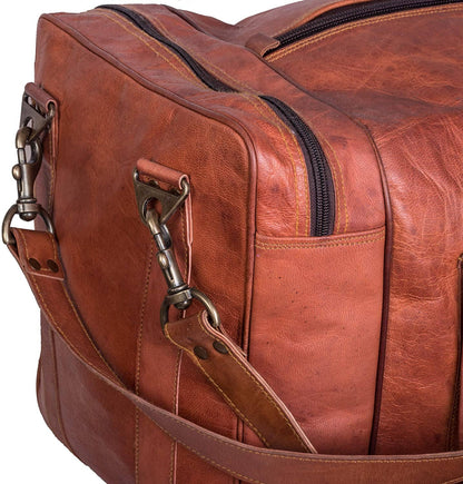 Oversized Men's Leather Weekender Duffle Bag Classy Leather Bags 