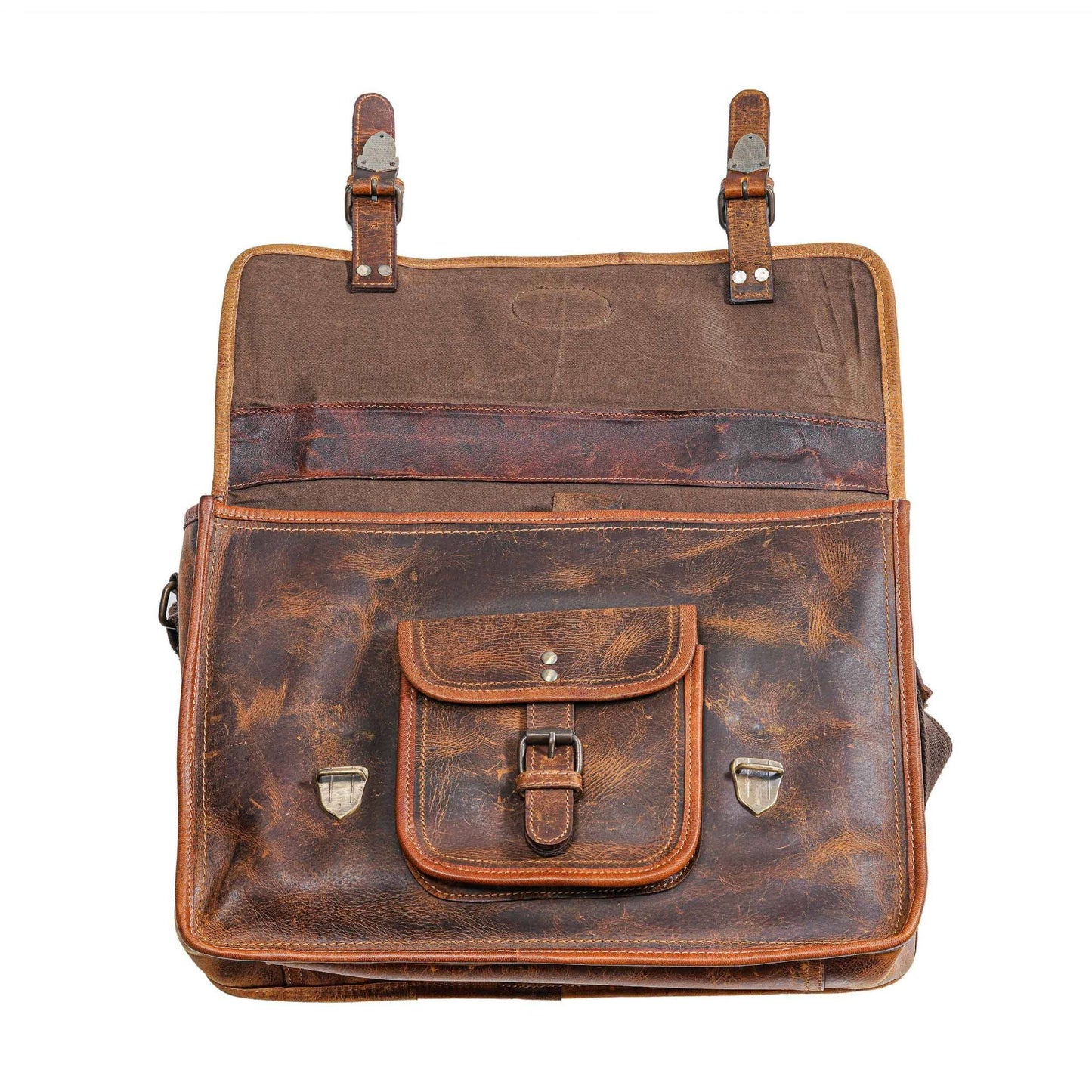 best leather laptop messenger backpack for men