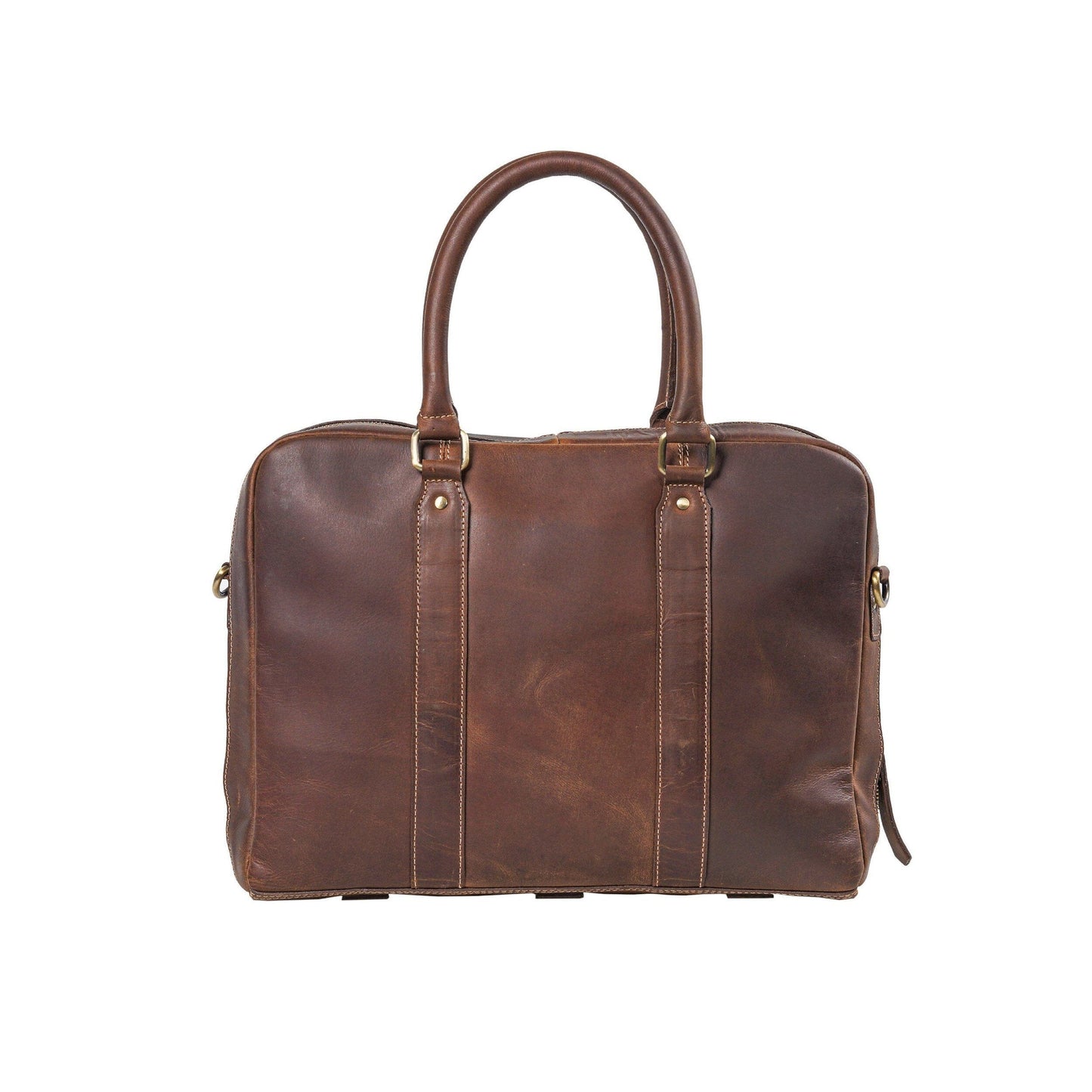 Buffalo Leather Briefcase Crossbody Laptop Bag