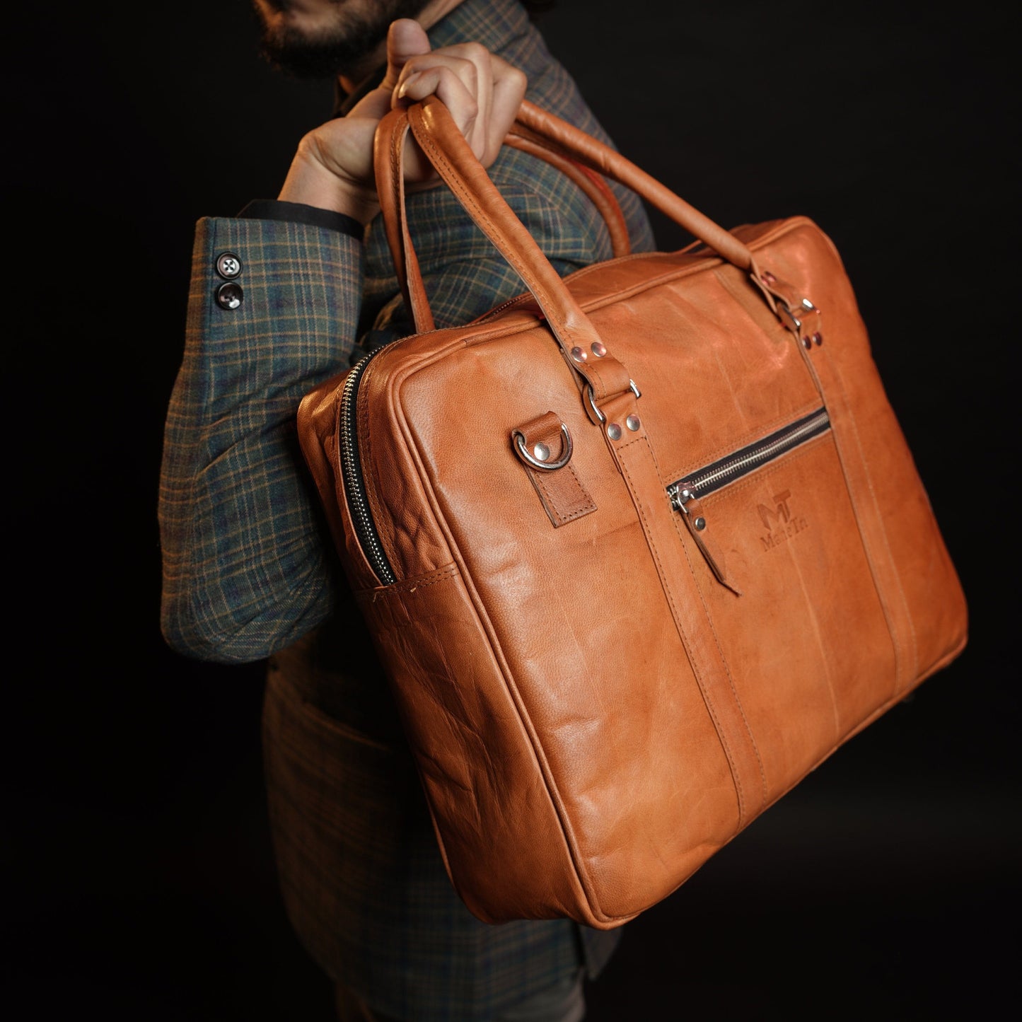 Vintage Brown Executive Leather Briefcase