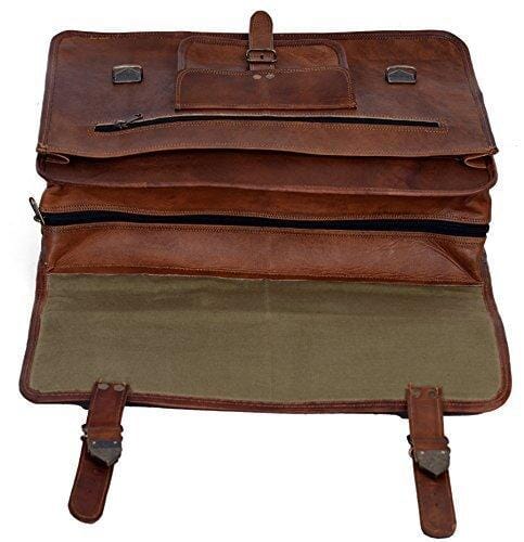 Attorney Leather Briefcase Laptop Messenger Bag 18 Inch Classy Leather Bags 