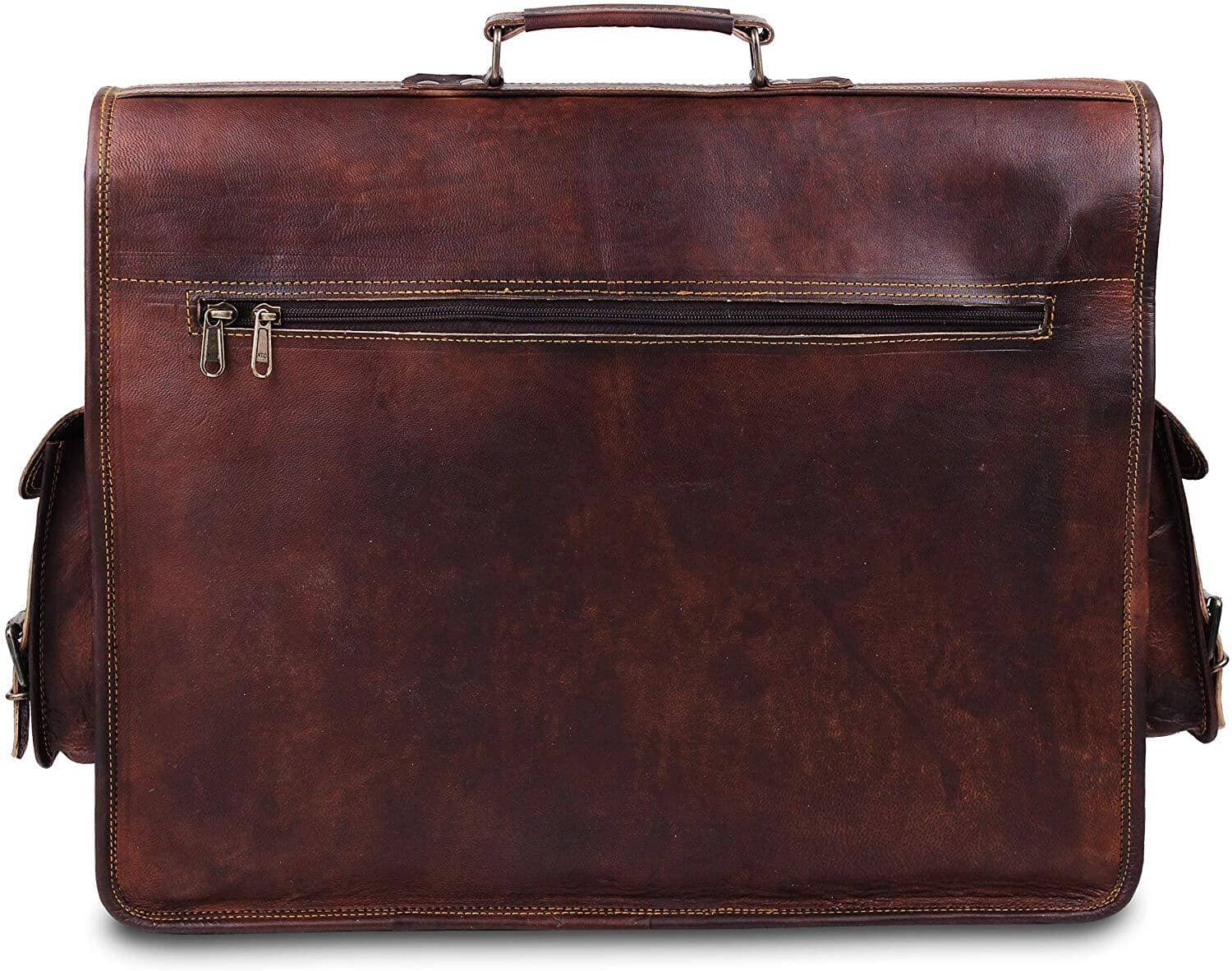 designer leather laptop messenger bag