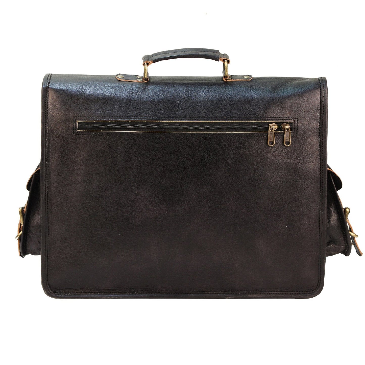Black Leather Laptop Messenger Bags