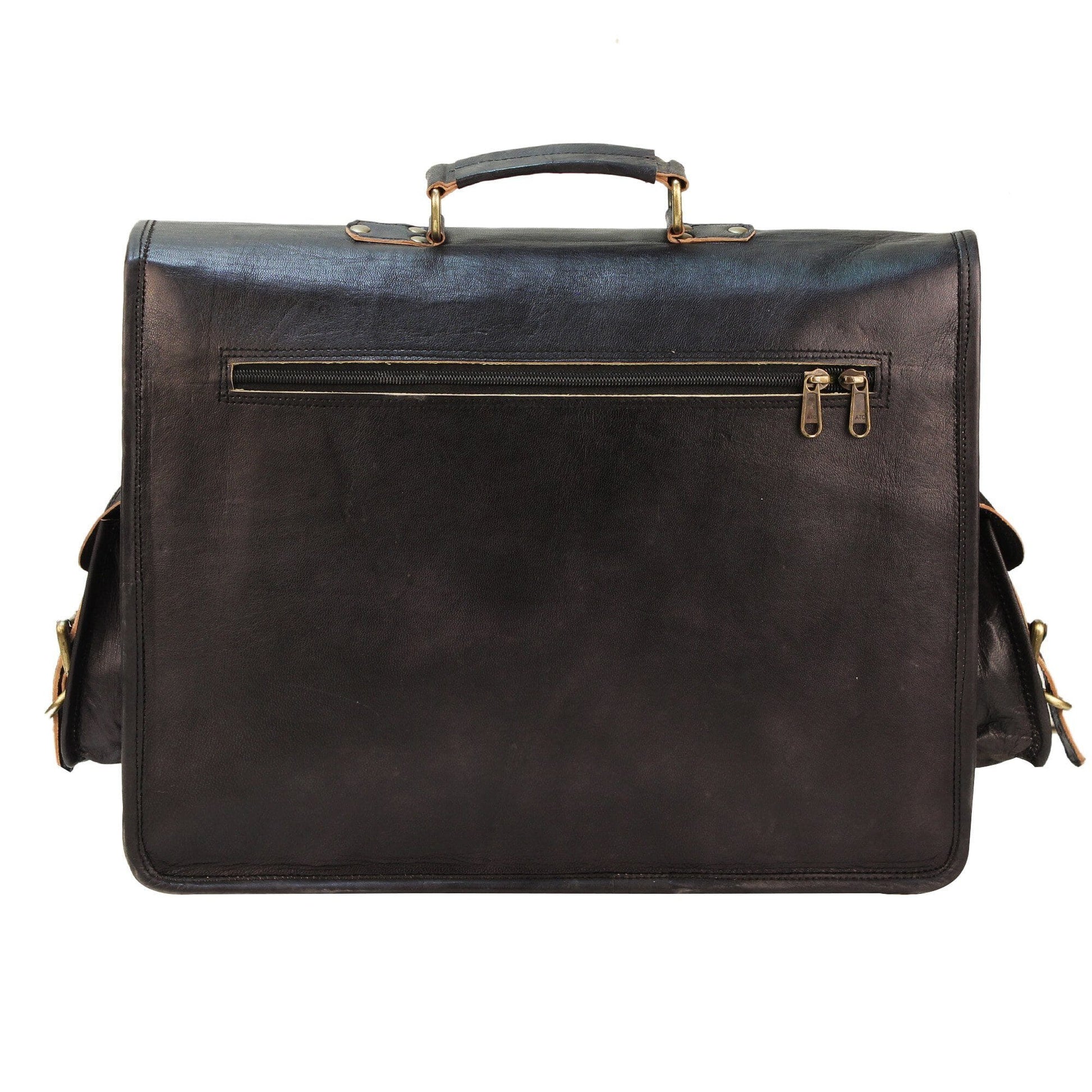 Black Leather Laptop Messenger Bags