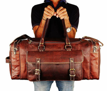 leather duffle bag