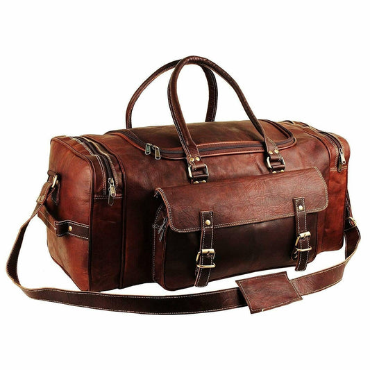 leather duffle bag