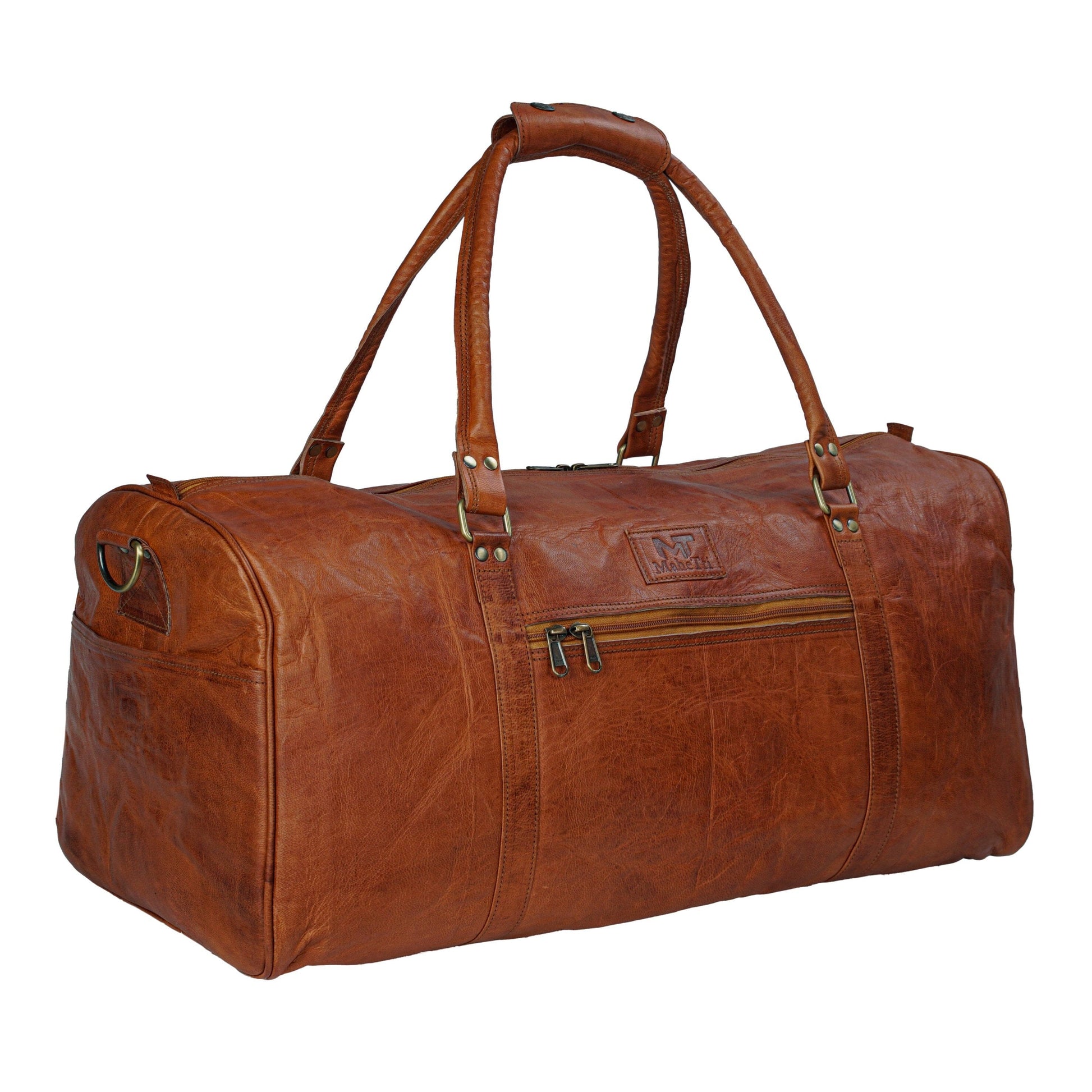 men's leather duffle bag