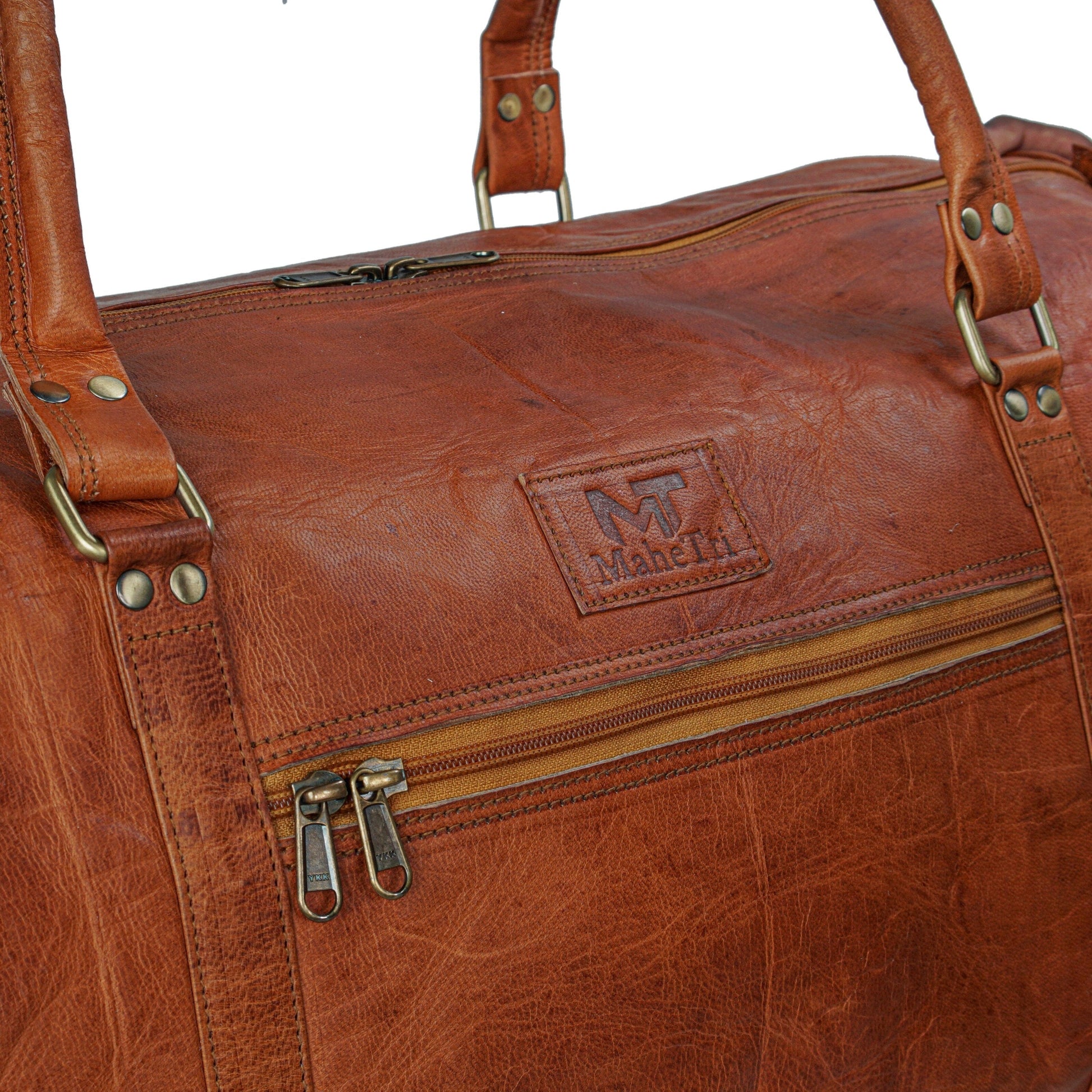 men's leather duffle bag