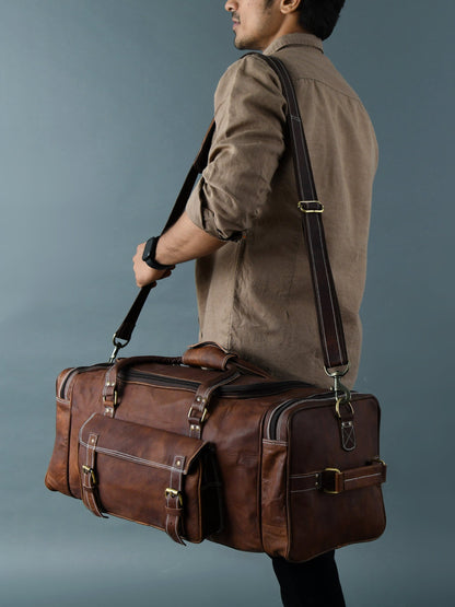 leather duffle bag