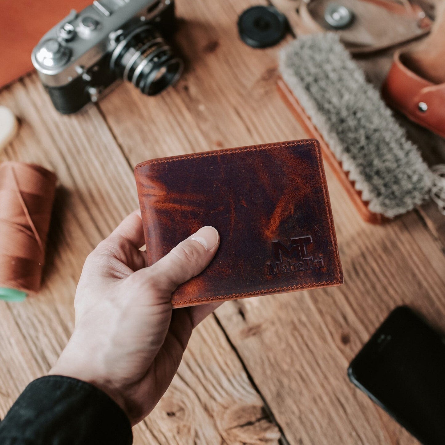 Buy Handmade Men Leather Wallet in USA