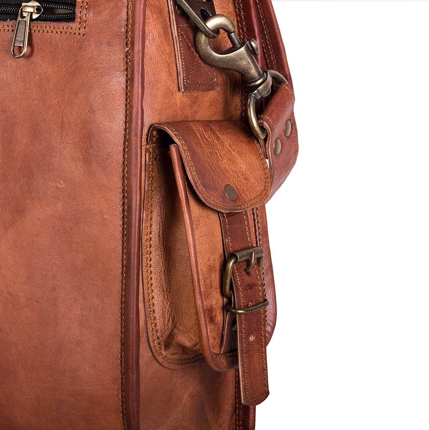 Leather Satchel Laptop Crossbody Messenger Bag