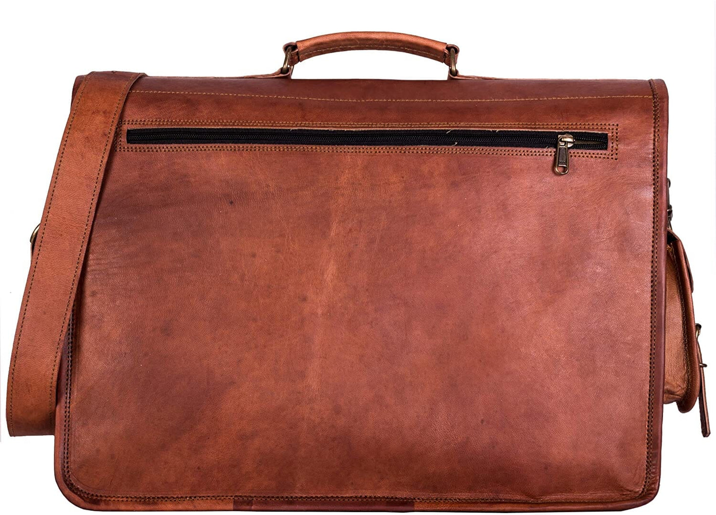 Leather Satchel Laptop Crossbody Messenger Bag