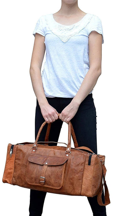 leather duffle 