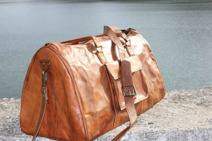 Vintage Leather Travel Weekend Bag Classy Leather Bags 