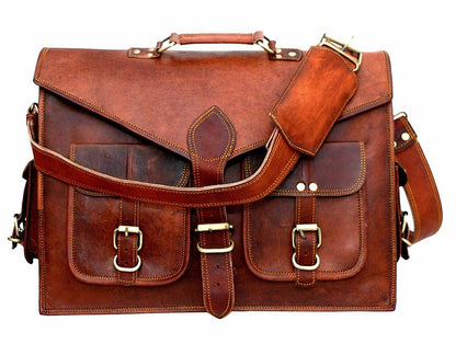 Vintage Leather laptop Messenger Briefcase Bags in USA