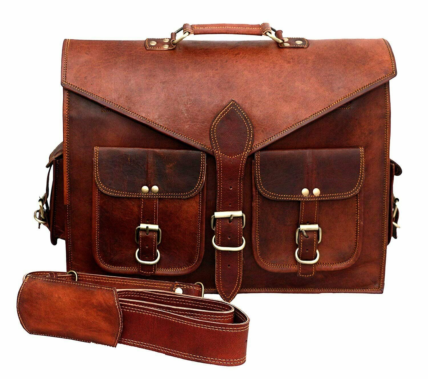 Vintage Leather laptop Messenger Briefcase Bags in USA